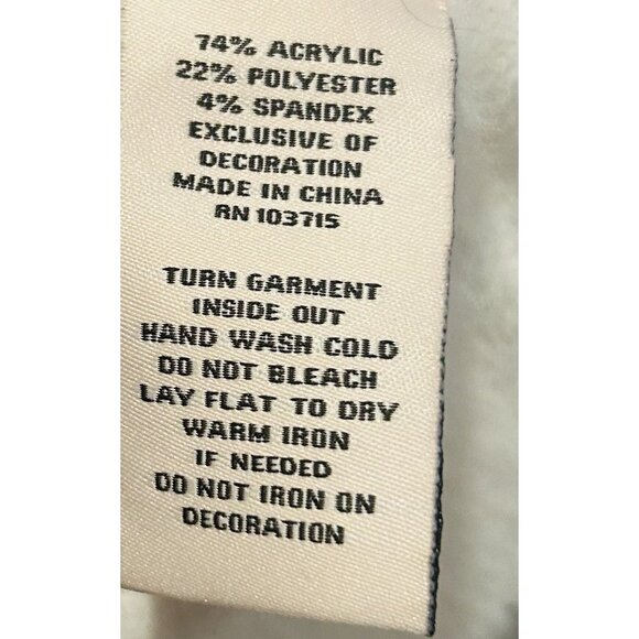 Nanette Lepore Chain Trim Eyelash Cardigan Sweater White Gold Buttons Sz Medium - Picture 10 of 12